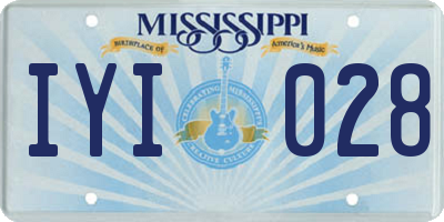 MS license plate IYI028