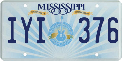 MS license plate IYI376