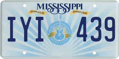 MS license plate IYI439