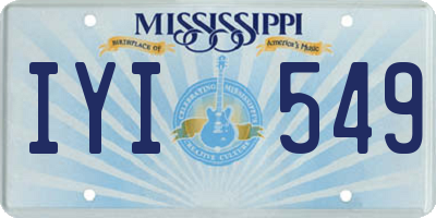 MS license plate IYI549
