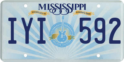 MS license plate IYI592