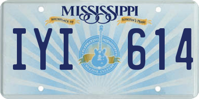 MS license plate IYI614