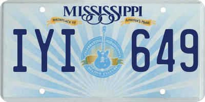 MS license plate IYI649