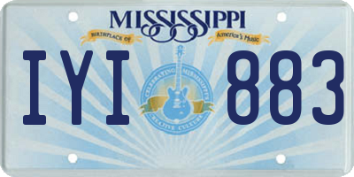 MS license plate IYI883