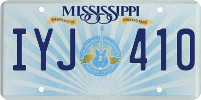 MS license plate IYJ410