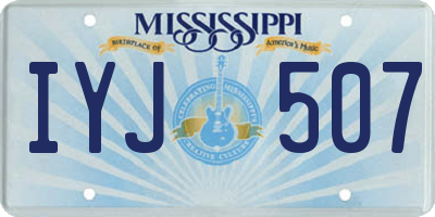 MS license plate IYJ507