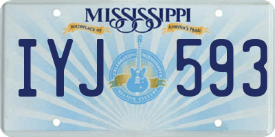 MS license plate IYJ593
