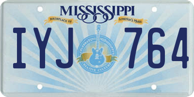 MS license plate IYJ764
