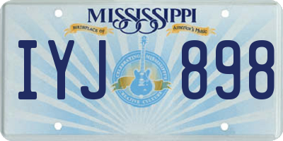 MS license plate IYJ898