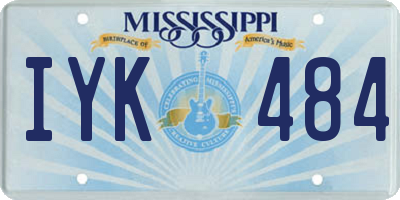 MS license plate IYK484