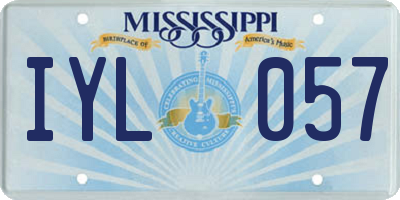 MS license plate IYL057