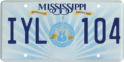 MS license plate IYL104
