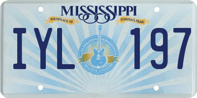 MS license plate IYL197