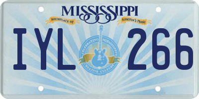 MS license plate IYL266