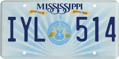 MS license plate IYL514