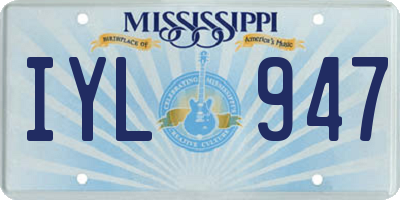 MS license plate IYL947