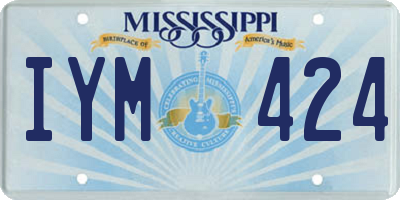 MS license plate IYM424