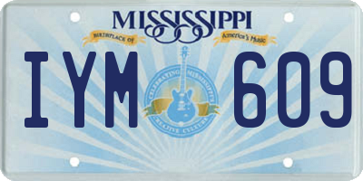 MS license plate IYM609