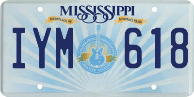 MS license plate IYM618