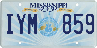 MS license plate IYM859