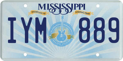 MS license plate IYM889