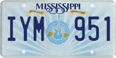 MS license plate IYM951