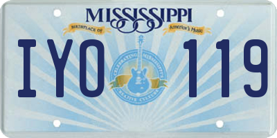 MS license plate IYO119
