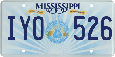 MS license plate IYO526