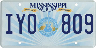 MS license plate IYO809