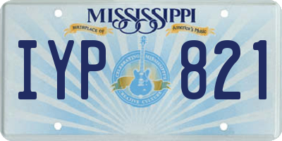 MS license plate IYP821