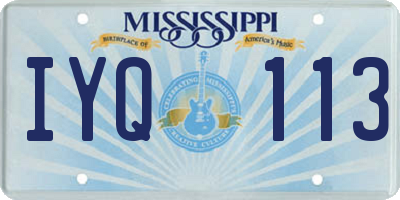 MS license plate IYQ113