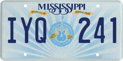 MS license plate IYQ241