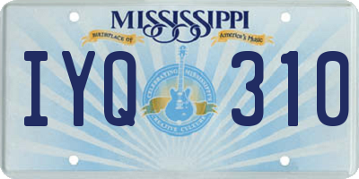 MS license plate IYQ310