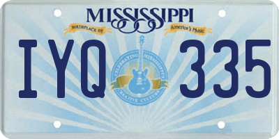 MS license plate IYQ335
