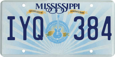 MS license plate IYQ384