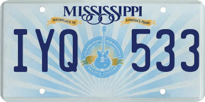MS license plate IYQ533
