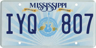 MS license plate IYQ807