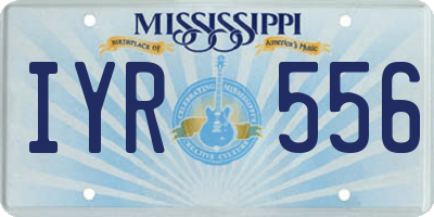 MS license plate IYR556