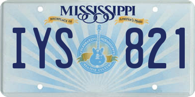 MS license plate IYS821