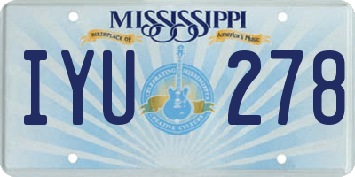 MS license plate IYU278