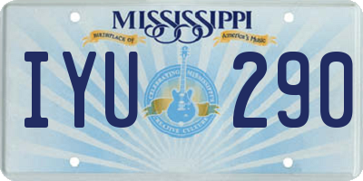 MS license plate IYU290