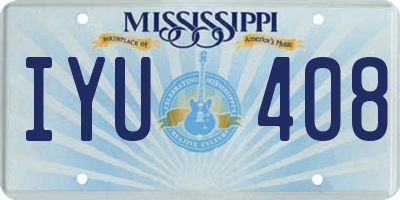 MS license plate IYU408
