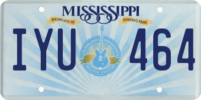 MS license plate IYU464