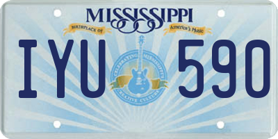 MS license plate IYU590