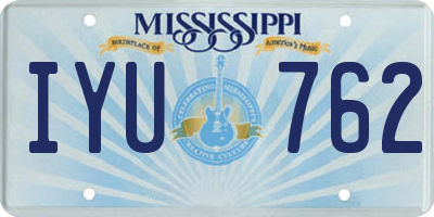 MS license plate IYU762