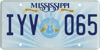 MS license plate IYV065