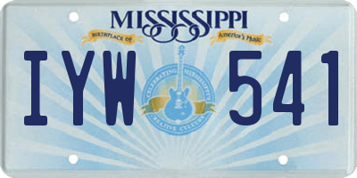 MS license plate IYW541