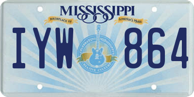 MS license plate IYW864