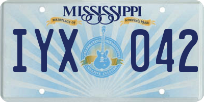 MS license plate IYX042