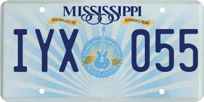 MS license plate IYX055